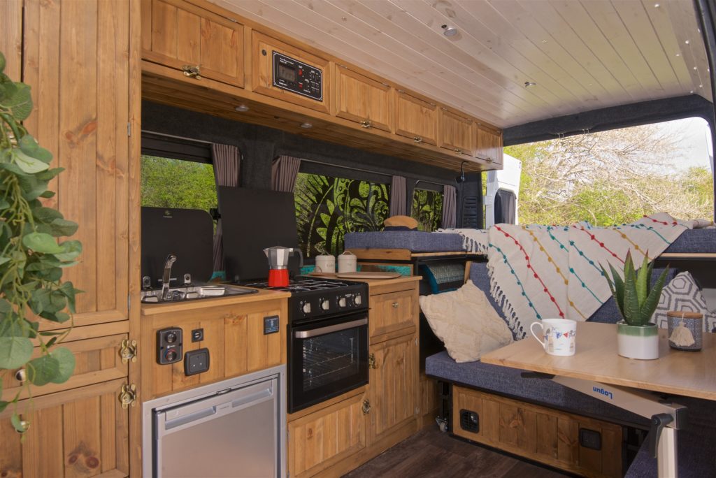large camper van 2 double beds