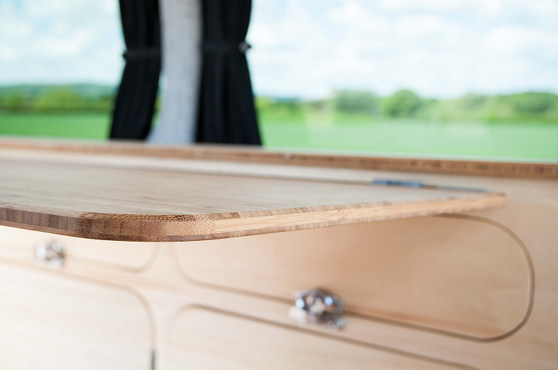 Wood finish in campervan